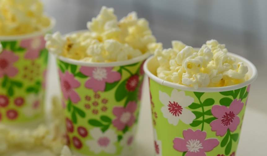 Loughborough students having popcorn