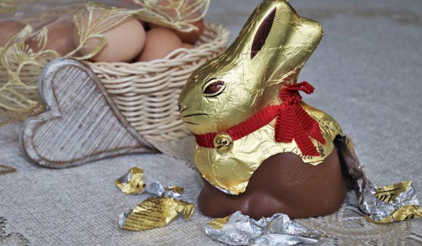 Loughborough students chocolate easter bunny