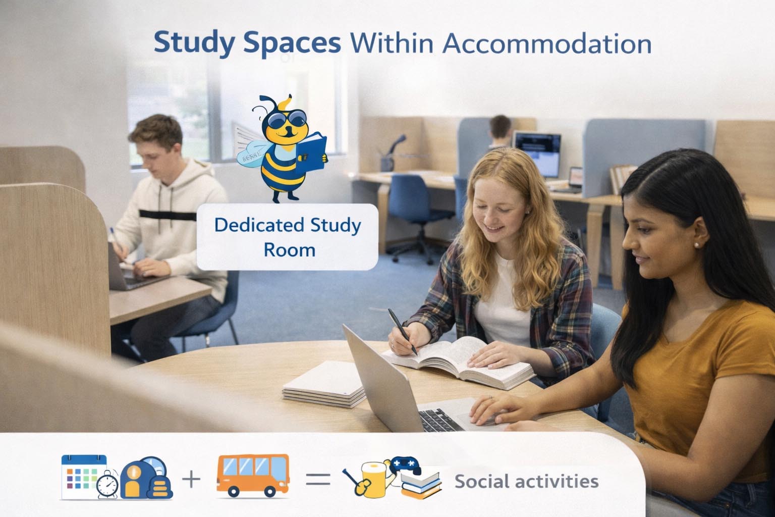 study spaces within our Accommodation in Nottingham