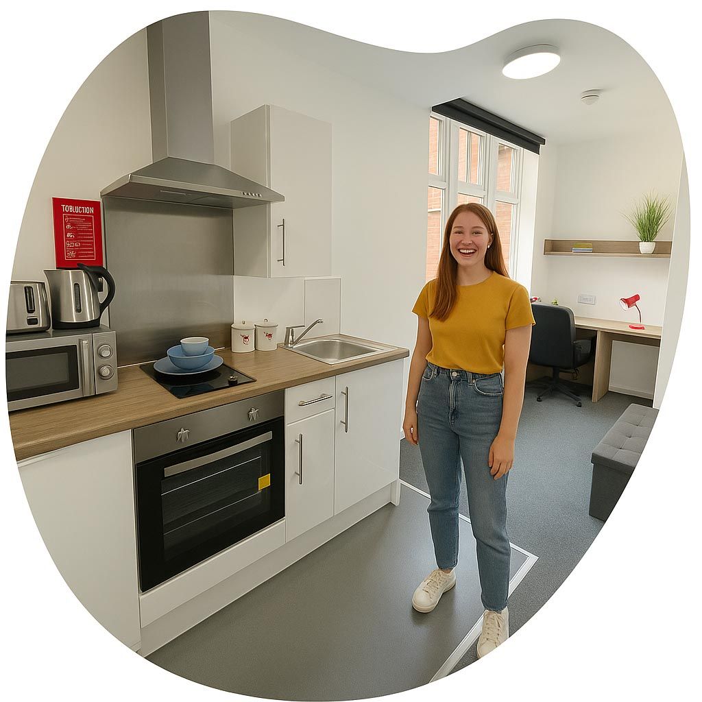 Student Beehive Loughbrough Forest Court student accommodation with fitted kitchen