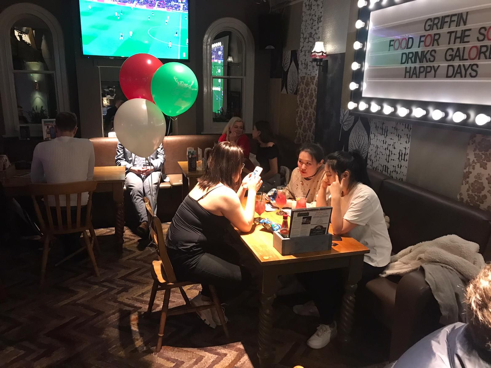 Loughborough Student Christmas Event - Baloons and football