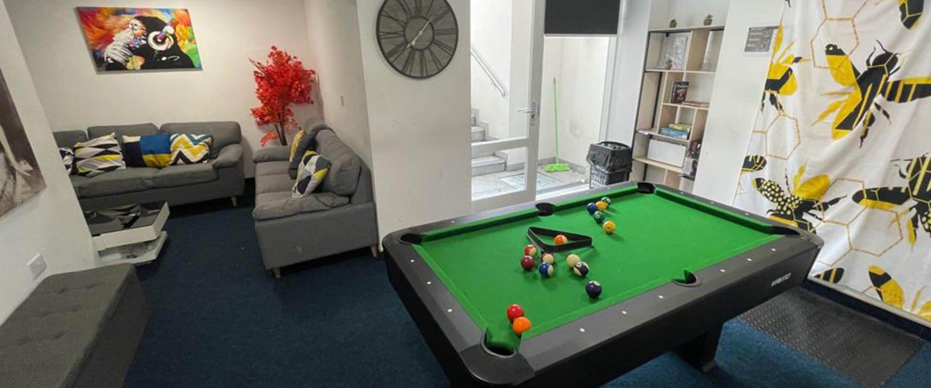 Take a break in our relaxing common room